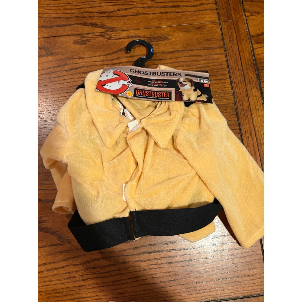 Ghostbusters Pet Costume Dog XL Tan New Halloween Jumpsuit Backpack